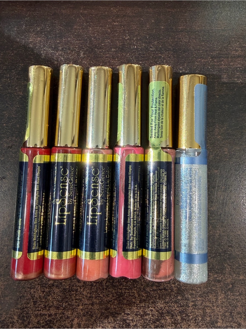 LipSense Liquid Lipstick Set — Red, Coral, Pink, Nude & Shimmer